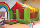 Children's jumping castle with roof and nets