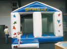 Children's jumping castle with roof and nets